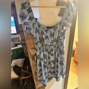 In The Style -Francesca Farago mini dress in blue butterfly